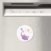 Elephant Flying with Colorful Balloons Magnet (In Situ (Geschirrspüler))