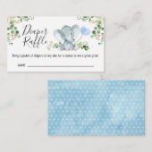 Elephant Foliage Baby Duwer Diaper Begleitkarte (Vorne/Hinten)