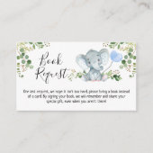 Elephant Foliage Baby Shower Book Anfrage Begleitkarte (Vorderseite)