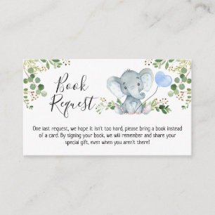 Elephant Foliage Baby Shower Book Anfrage Begleitkarte