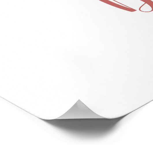 Elephant Foliage Peach Welcome Baby Dusche Poster (Ecke)