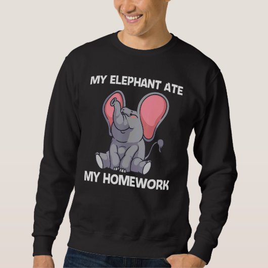 Elephant For Kids Boys Wildlife Indian Elephant Sweatshirt (Vorderseite)