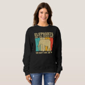 Elephant For Men Women Indian Elephant Mammoth Vin Sweatshirt (Vorne ganz)