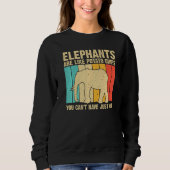 Elephant For Men Women Indian Elephant Mammoth Vin Sweatshirt (Vorderseite)