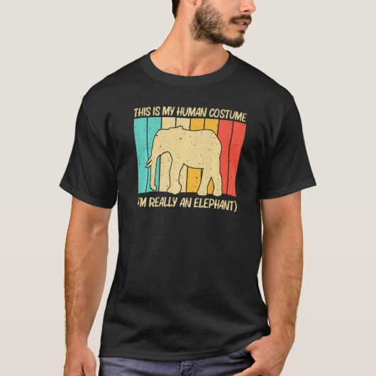Elephant For Men Women Indian Elephant Mammoth Vin T-Shirt (Vorderseite)