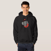 Elephant For Valentine s Day Cute Animals With Hea Hoodie (Vorne ganz)