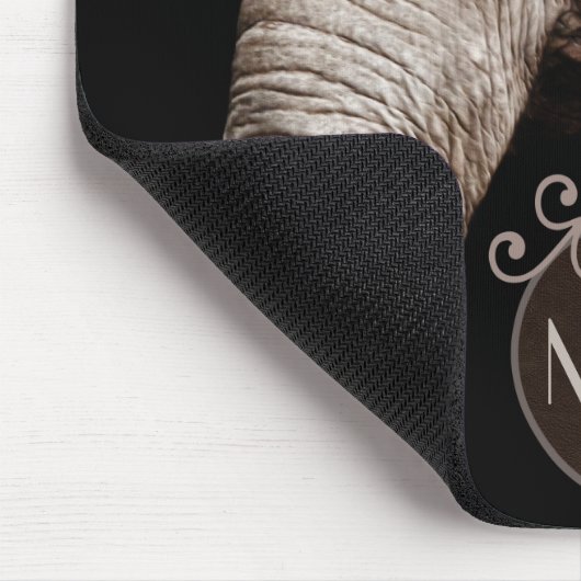 Elephant-Foto-Bild Mousepad (Ecke)