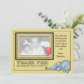 Elephant Foto Vielen Dank Dankeskarte (Stehend Vorderseite)