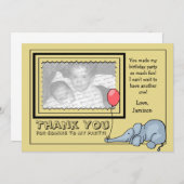 Elephant Foto Vielen Dank Dankeskarte (Vorne/Hinten)