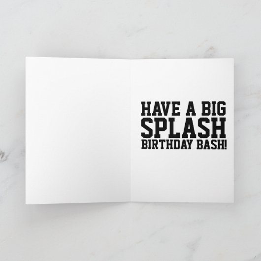 ELEPHANT FOTOGRAPH FUNNY SPLASH GEBURTSTAG KARTE (Innenseite)