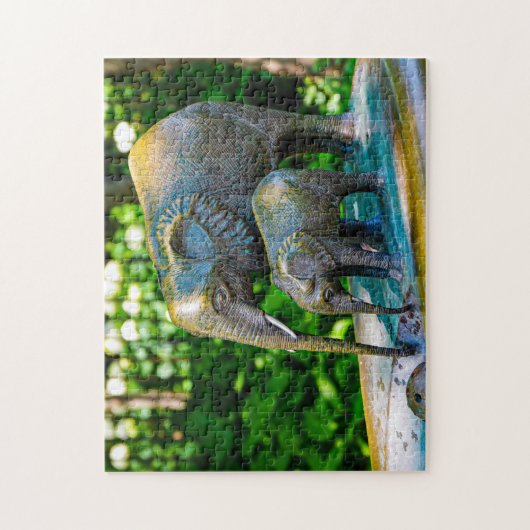 Elephant Fountain Jigsaw Puzzle (Vertikal)
