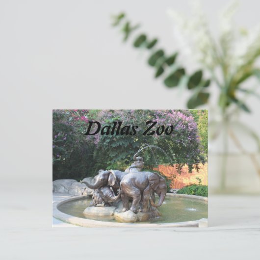 Elephant Fountain Postkarte (Stehend Vorderseite)