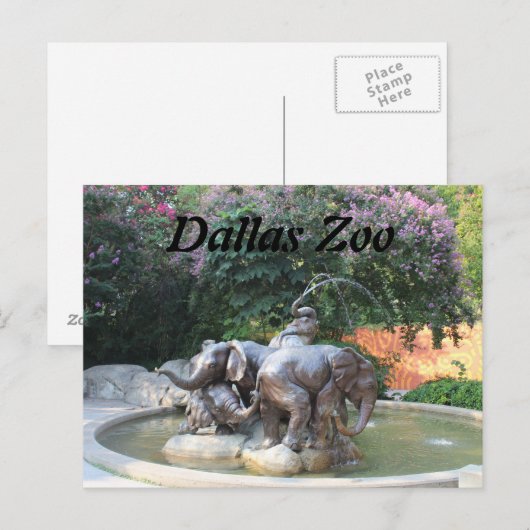 Elephant Fountain Postkarte (Vorne/Hinten)