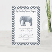 Elephant Friendship Gift - Special Friend Keepake Karte (Vorderseite)