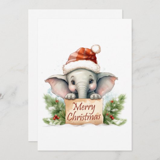 Elephant Frohe Weihnachten (Vorne/Hinten)