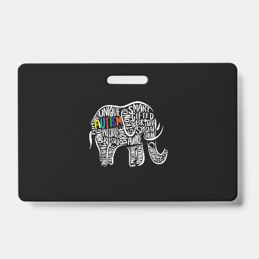 Elephant für Autismus Ausweis (Vorderseite)