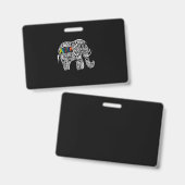 Elephant für Autismus Ausweis (Vorder- & Rückseite)