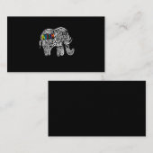 Elephant für Autismus Visitenkarte (Vorne/Hinten)