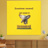 Elephant für benutzerdefinierten Text oder Namen Leinwanddruck (Insitu (Wohnzimmer))