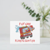 Elephant Future Firefighter Tshirts und Geschenke Postkarte (Stehend Vorderseite)
