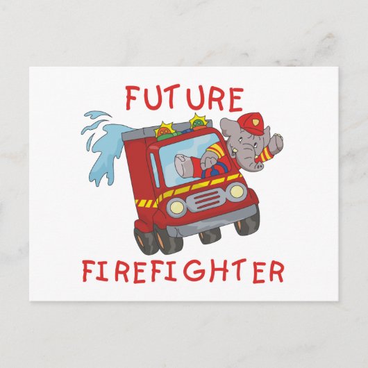 Elephant Future Firefighter Tshirts und Geschenke Postkarte (Vorderseite)
