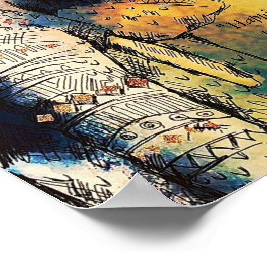 Elephant Gandhi Quote Poster (Ecke)