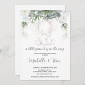 Elephant Gender Neutral Baby Shower Einladung (Vorne/Hinten)