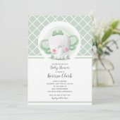 Elephant Gender Neutral Baby Shower Einladungen (Stehend Vorderseite)