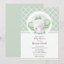 Elephant Gender Neutral Baby Shower Einladungen