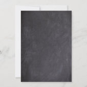 Elephant Gender Neutral Chalkboard Babydusche Einladung (Rückseite)