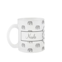Elephant Geometric Monogram Black and White Two-T