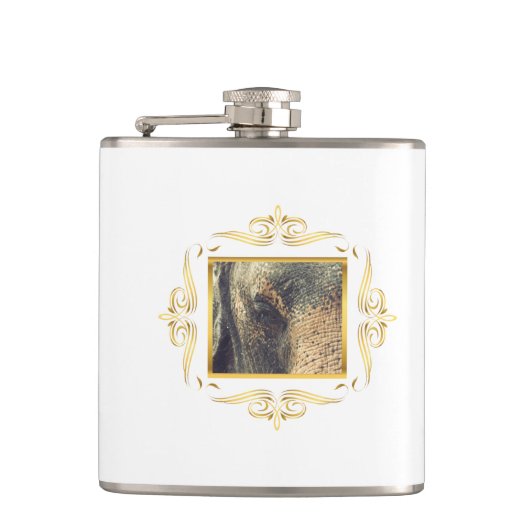 Elephant Gerahmt Flachmann (Vorderseite)