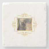 Elephant Gerahmt Steinuntersetzer (Vorderseite)