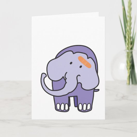 Elephant Get Well Card Karte (Vorderseite)