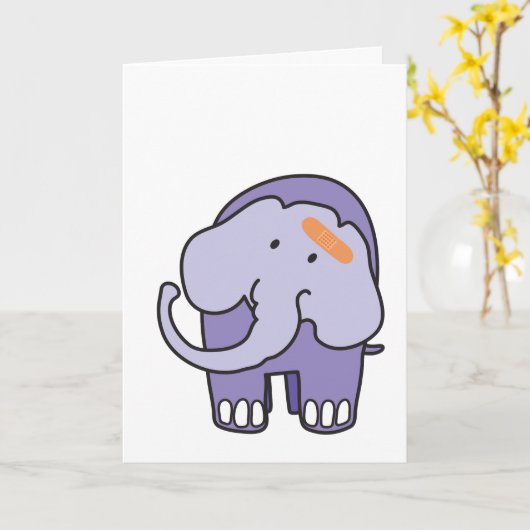 Elephant Get Well Card Karte (Gelbe Blume)