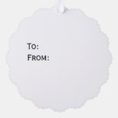 Elephant GIFT Tag Ornament Karte (Rückseite)