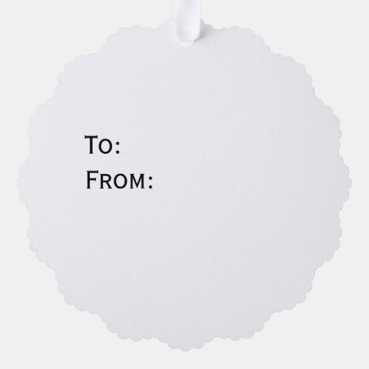 Elephant GIFT Tag Ornament Karte (Rückseite)