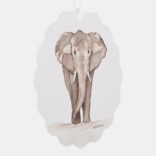 Elephant GIFT Tag Ornament Karte (Rechts)