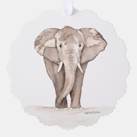 Elephant GIFT Tag Ornament Karte (Vorderseite)