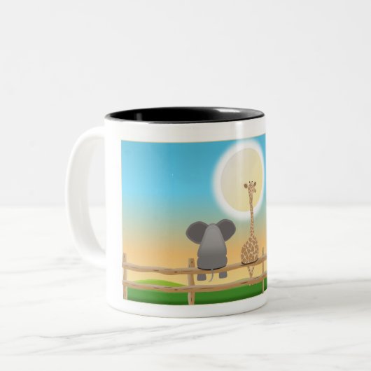 Elephant & Giraffe BESTE FREUNDIN Tasse (Vorderseite Links)