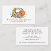 Elephant Giraffe Lion Wild Baby Daycare Kinderzimm Visitenkarte (Vorne/Hinten)