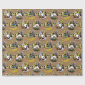 Elephant, Giraffe, Zebra-Papier zum Umblättern des Geschenkpapier (Flach)