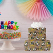 Elephant, Giraffe, Zebra-Papier zum Umblättern des Geschenkpapier