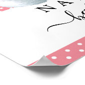 Elephant Girl Baby Dusche Pink Begrüßungszeichen Poster (Ecke)