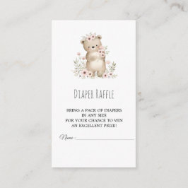 Elephant Girl Baby Duwer Diaper Raffekarte Begleitkarte