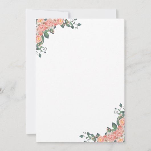 Elephant Girl Baby Shower Dankeskarte (Rückseite)