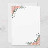 Elephant Girl Baby Shower Einladung (Rückseite)