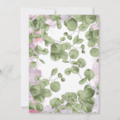 Elephant Girl Baby Shower Einladung (Rückseite)