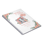 Elephant Girl Baby Shower Notizblock (Rechte Seite)