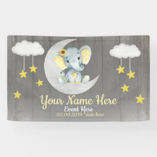 Elephant Girl Banner Sonnenblume Kinderdusche